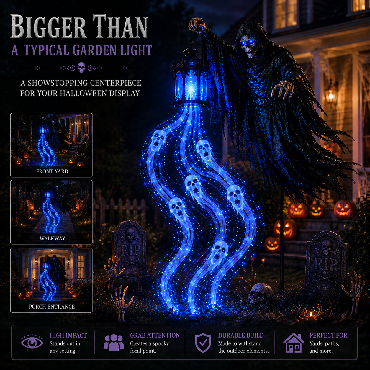 💀Halloween Soul Harvester Animated Garden Light