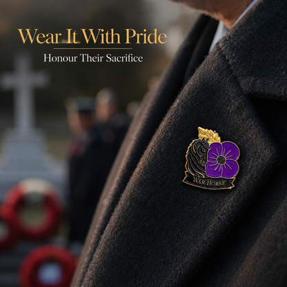 🎁 Limited Edition War Horse Purple Poppy 111th Anniversary Remembrance Brooch