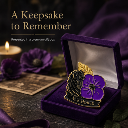🎁 Limited Edition War Horse Purple Poppy 111th Anniversary Remembrance Brooch