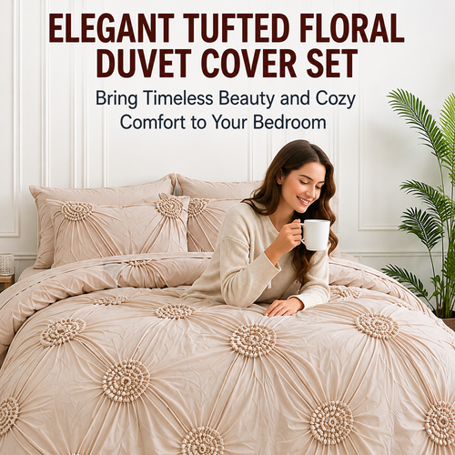 🧵 Soft Touch Pinch Pleat Duvet Set — Brushed Microfiber, No-Iron & Wrinkle-Resistant