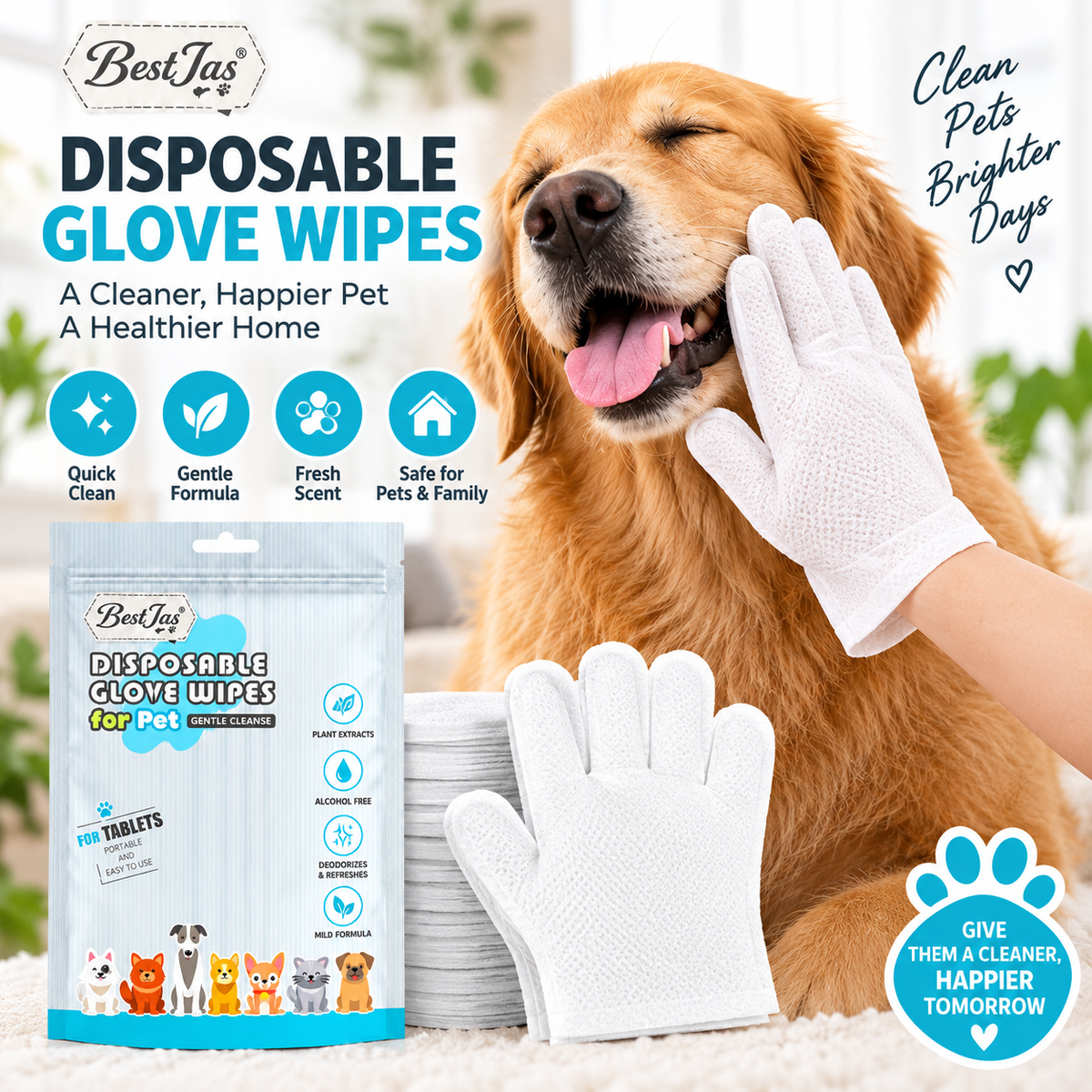 🐶 Wipe Away Pet Messes in Seconds! 🧤🛒