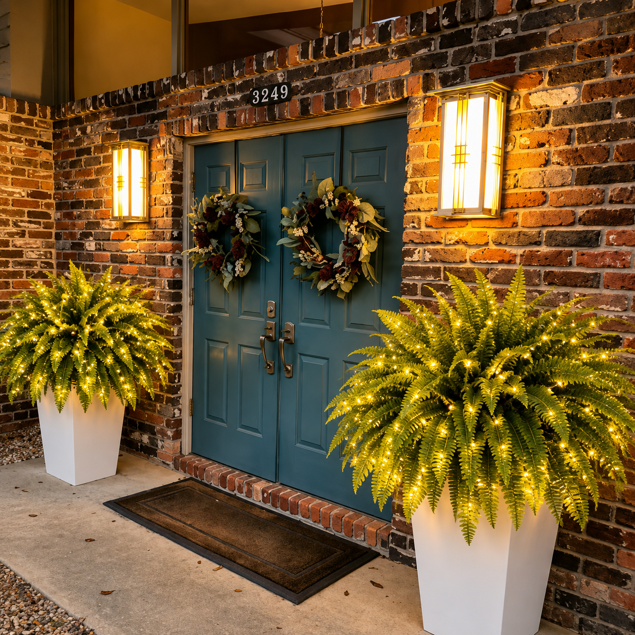 💛Glowing Boston Ferns with Lights – 🌿 Zero Watering, Zero Maintenance