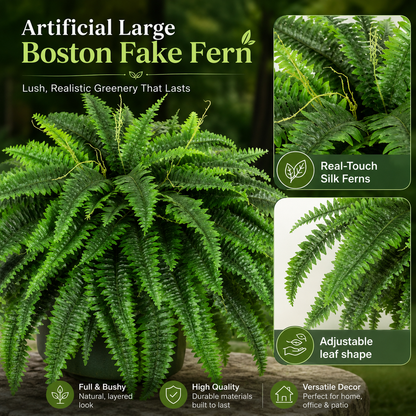 💛Glowing Boston Ferns with Lights – 🌿 Zero Watering, Zero Maintenance