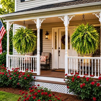 💛Glowing Boston Ferns with Lights – 🌿 Zero Watering, Zero Maintenance