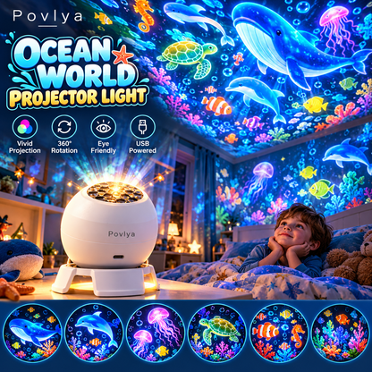 🦖🌊 Ocean & Dinosaur World Projector – 360° Magical Adventure for Kids