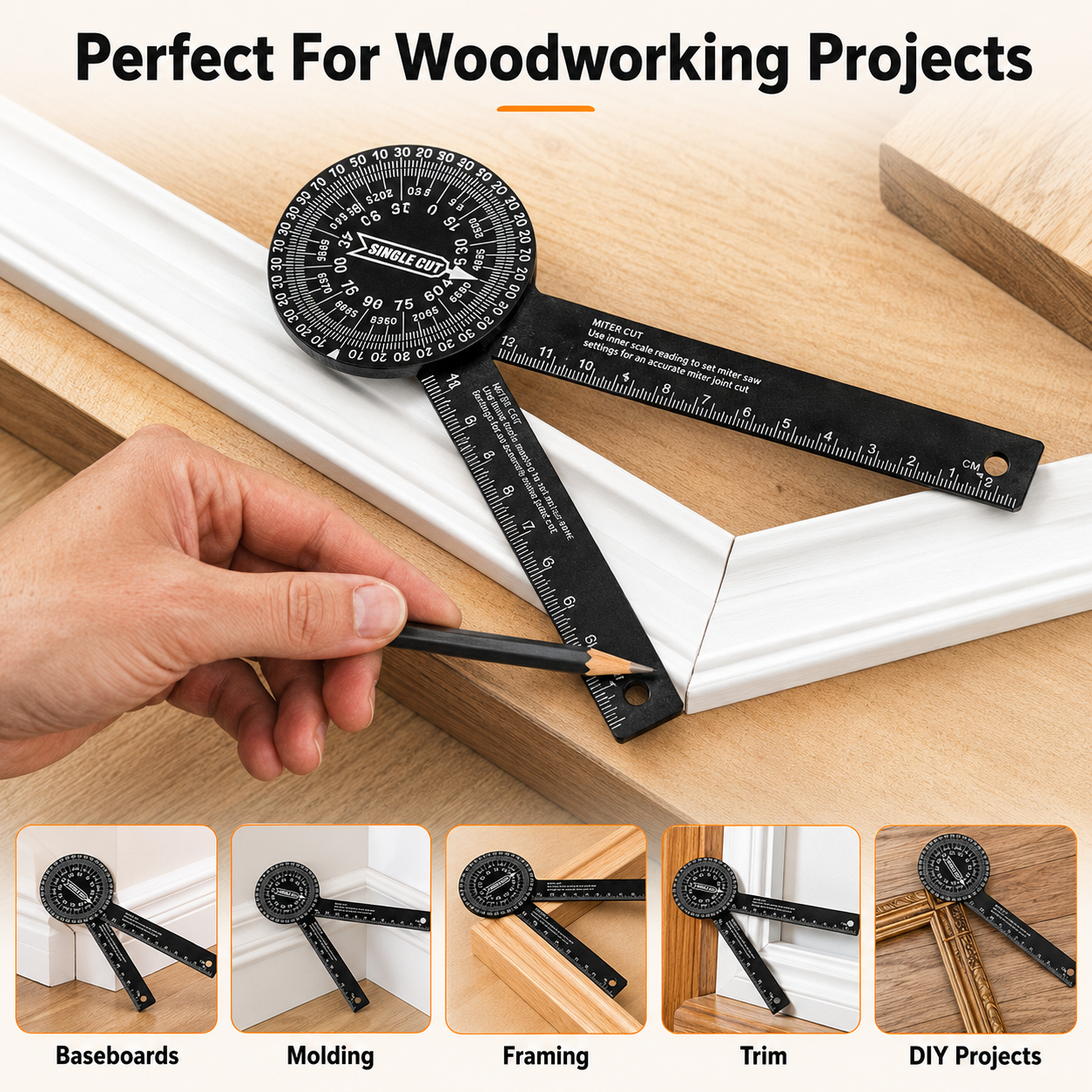 🔥Aluminum miter saw protractor