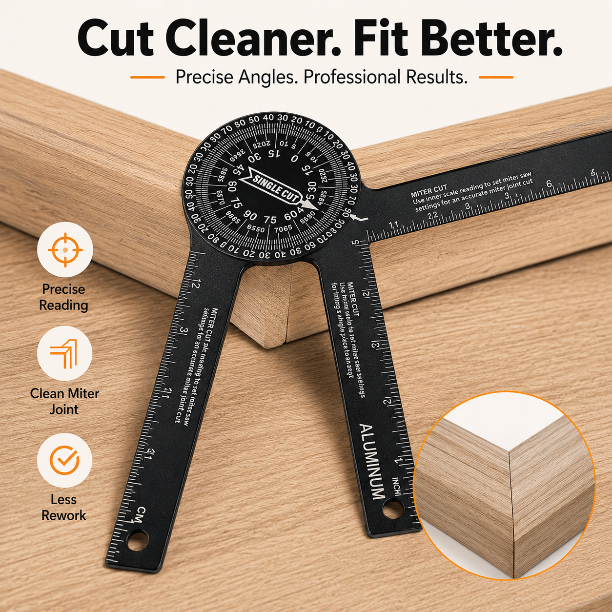 🔥Aluminum miter saw protractor