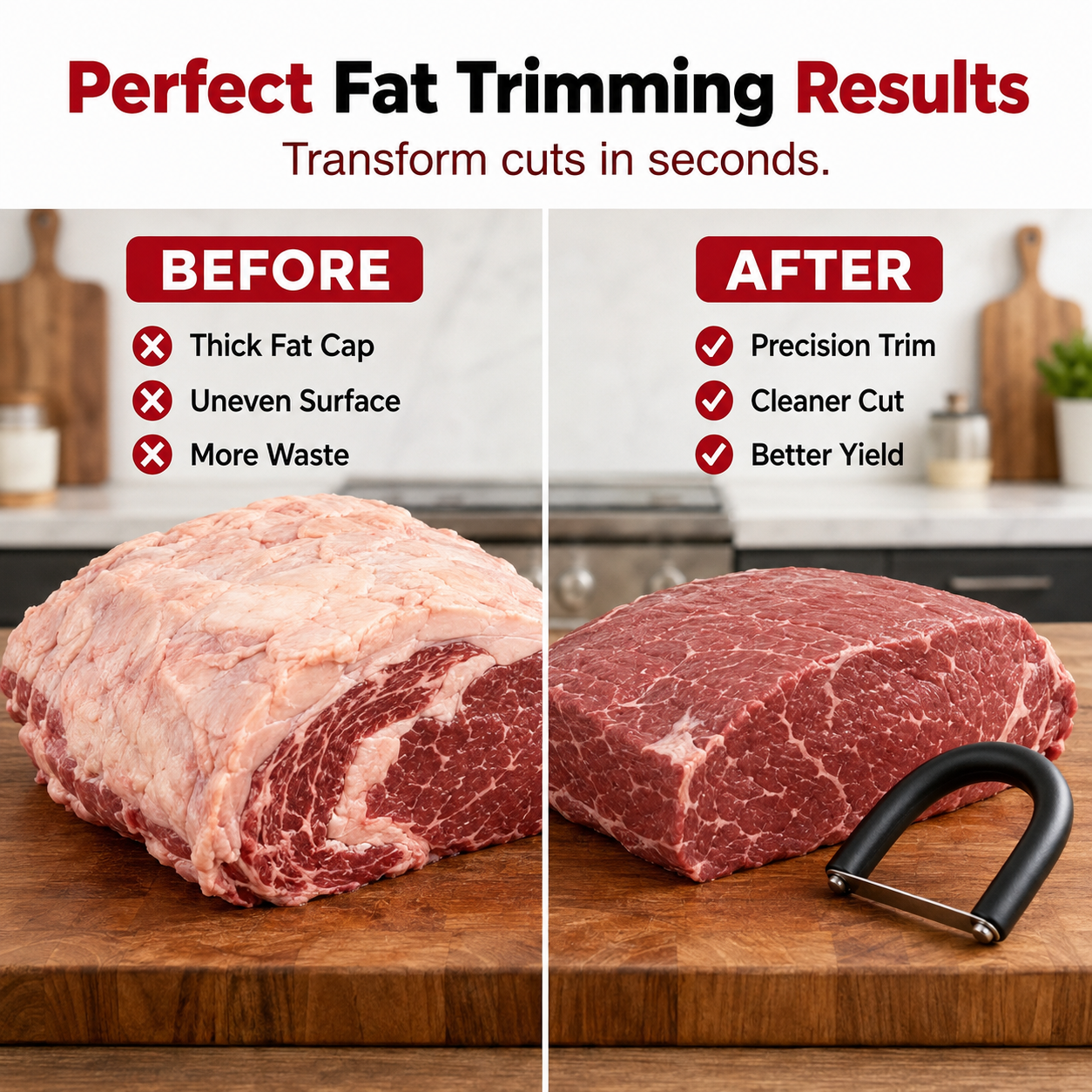 🔥 54% OFF! 🥩 Handheld Fat Trimmer for Beef & Pork BBQ Prep