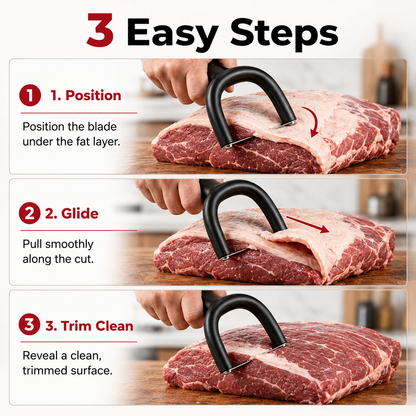 🔥 54% OFF! 🥩 Handheld Fat Trimmer for Beef & Pork BBQ Prep