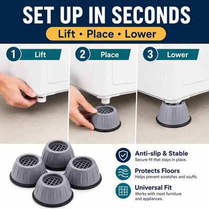 🔥 Heavy-Duty Anti-Vibration Foot Pads – Anti-Slip, Noise-Reducing & Moisture-Resistant
