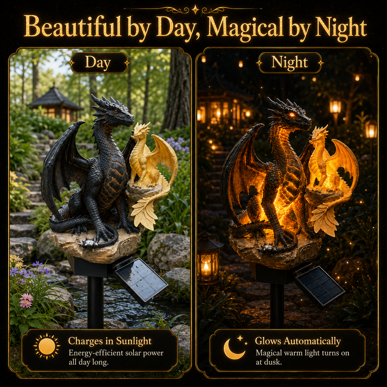 🐉 Amethyst Crystal Dragon✨️Solar Dragon Crystal Garden Light