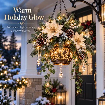 🔥Winter Bloom Glow™ Collection 🔥Pre-Lit Winter Floral Collection、Luminous Winter Flower Decor、Glowing Frosted Blooms