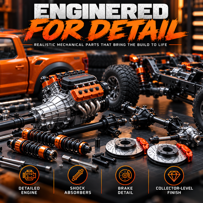 🚙 50% OFF 🔥 DIY Off-Road Pickup Truck Model Kit – Build Your Own Detailed Display Truck