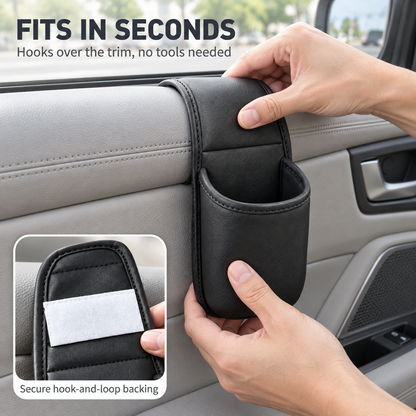 Leather Car Door Storage Pocket
