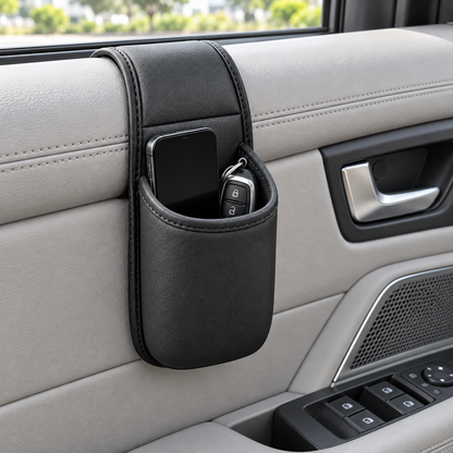Leather Car Door Storage Pocket