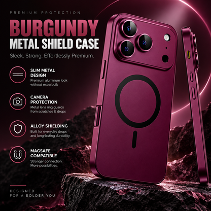 Compatible with iPhone 18 Pro Max Air 16 15 14 13 12 Metalic Magnetic Case with Lens Cover