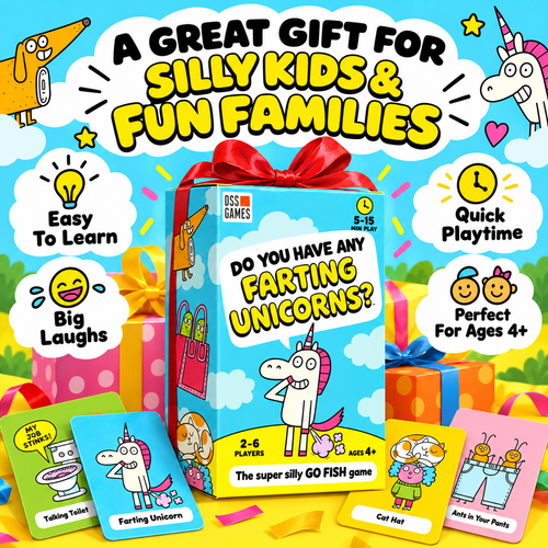 😂 50% OFF Today! Super Silly Go Fish Card Game for Kids & Family Game Night