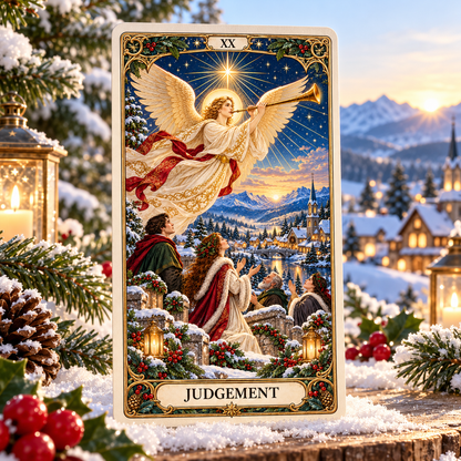 Christmas Sale 49% OFF🎉-🔮Christmas Tarot Deck – 78 Festive Cards with Guidebook & 12-Day Reflection Guide
