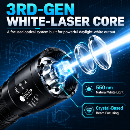 🔦 Rechargeable Tactical High-Lumens Flashlight - Adjustable Zoom & Beam 🔋