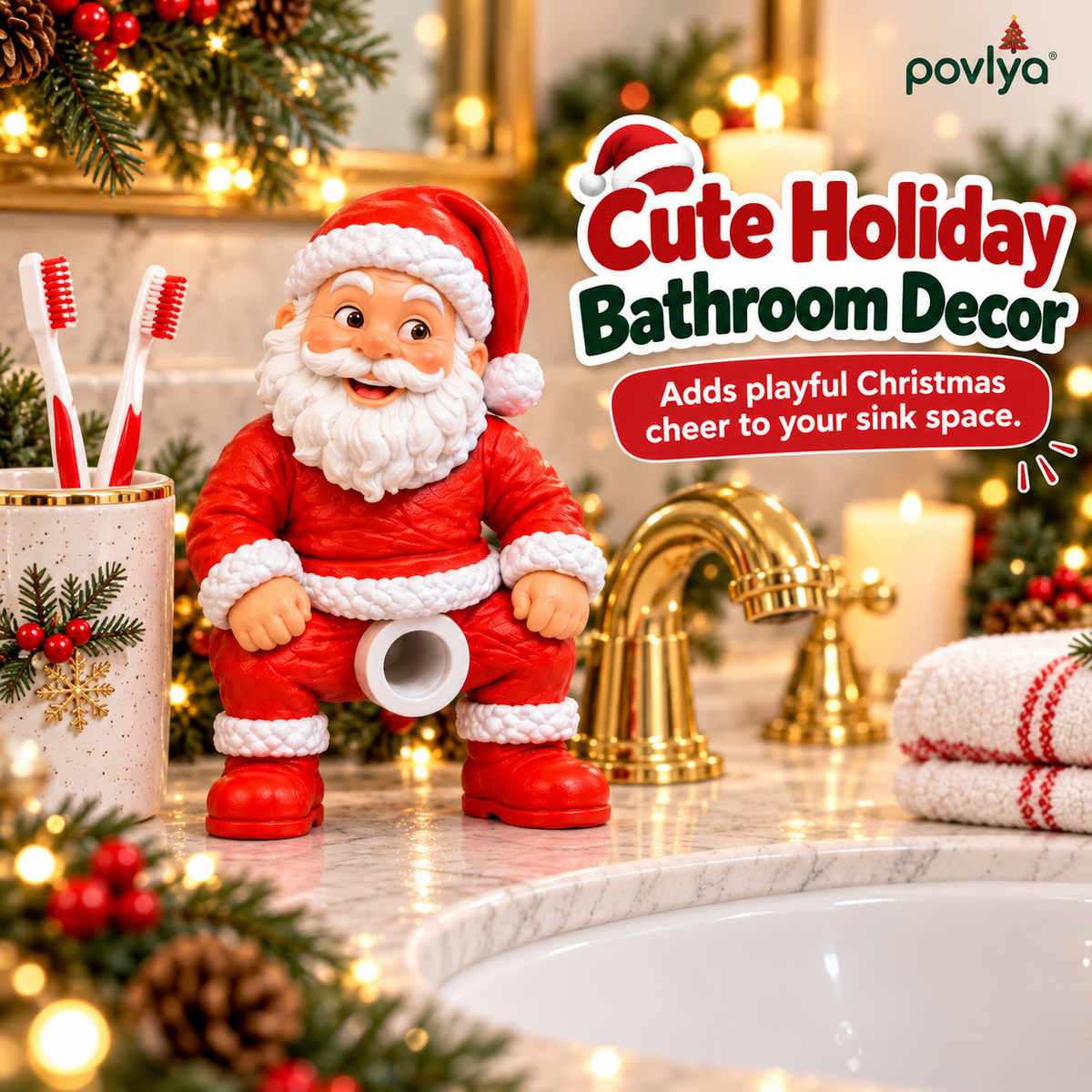 😂 Cheeky Santa Toothpaste Squeezer 🎄The Funniest Bathroom Surprise!
