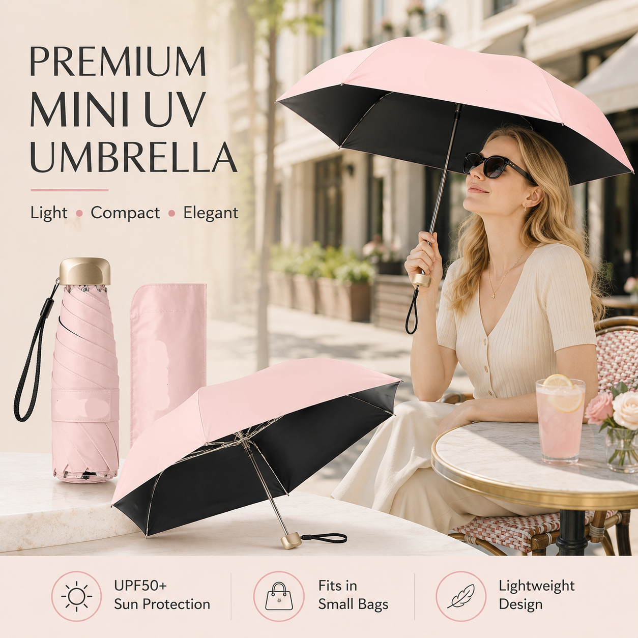 ☀️Say Goodbye to Bulky Umbrellas-Dual-Purpose Portable Capsule Umbrella