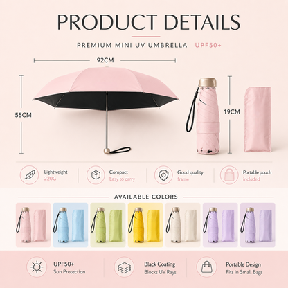 ☀️Say Goodbye to Bulky Umbrellas-Dual-Purpose Portable Capsule Umbrella