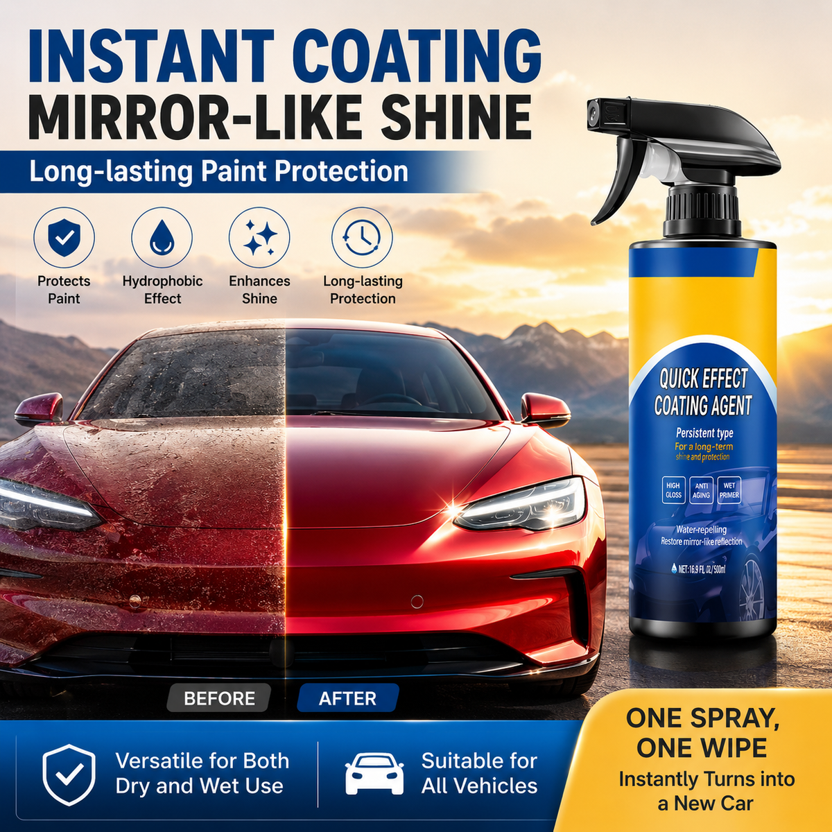 🥳2026 HOT SALE💥Advanced Car Quick-acting Coating Agent Spray