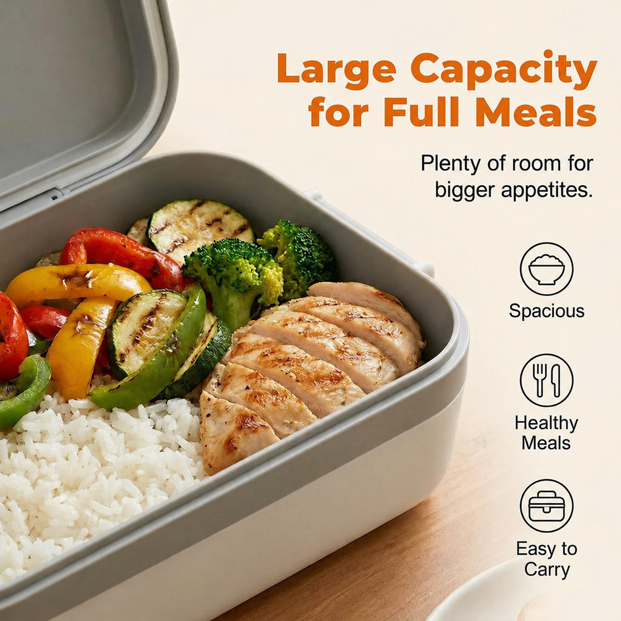🎀RECHARGEABLE🍱⚡ Portable electric lunch box with self-heating 🔋🌡️