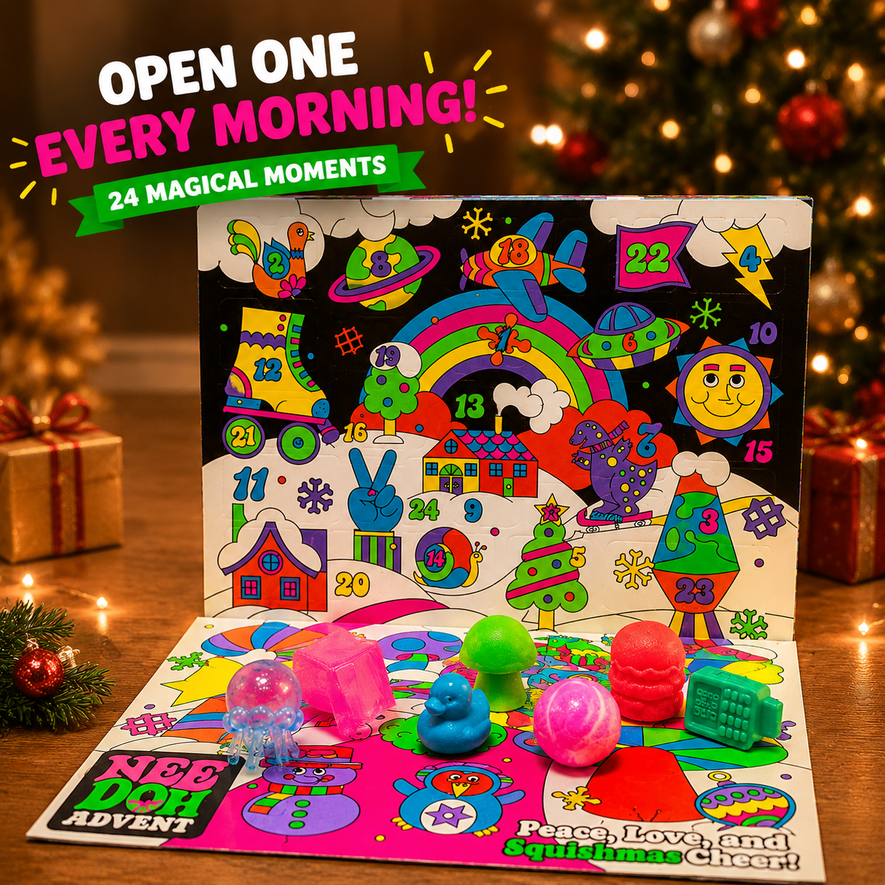 🔥 LAST DAY 50% OFF-🎄 24-Day Squishy Christmas Advent Calendar – 24 Surprise Sensory Toys For Kids