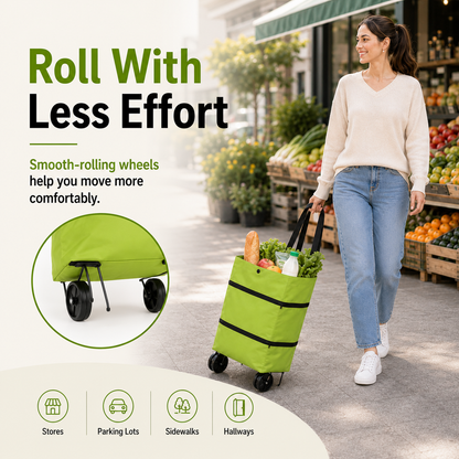 ✨LAST DAY 50% OFF-2 in 1 Lightweight Collapsible Shopping Cart