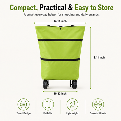 ✨LAST DAY 50% OFF-2 in 1 Lightweight Collapsible Shopping Cart