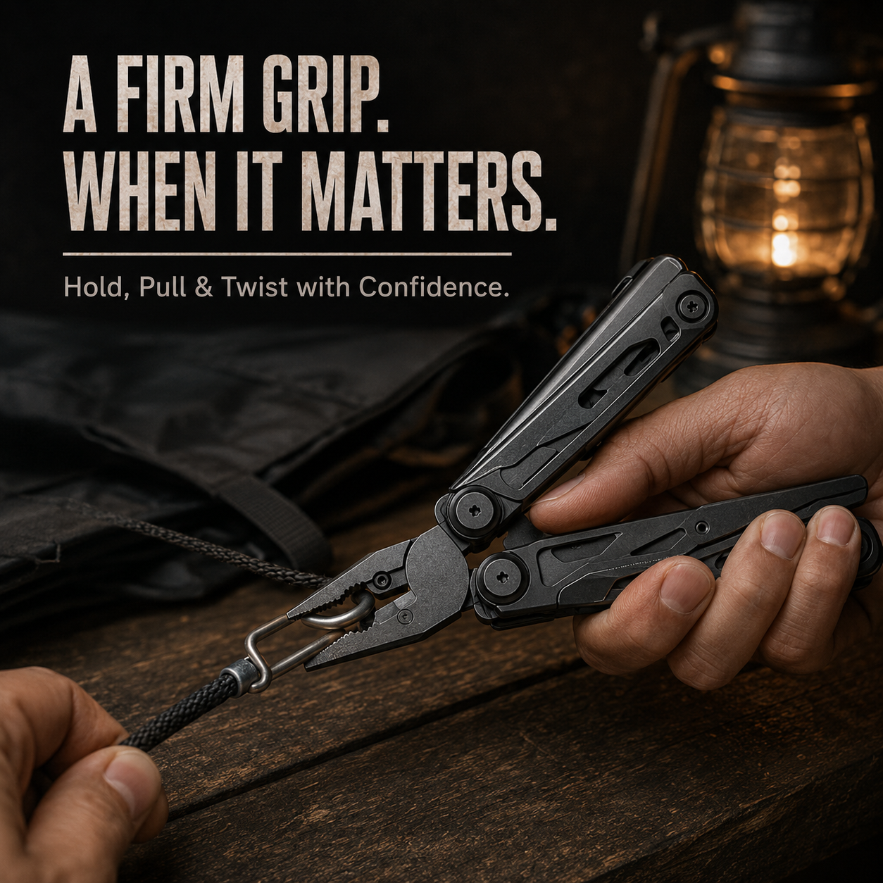 🏕️ 16-in-1 Camping Multi-Tool with Full-Size Scissors & Carrying Pouch