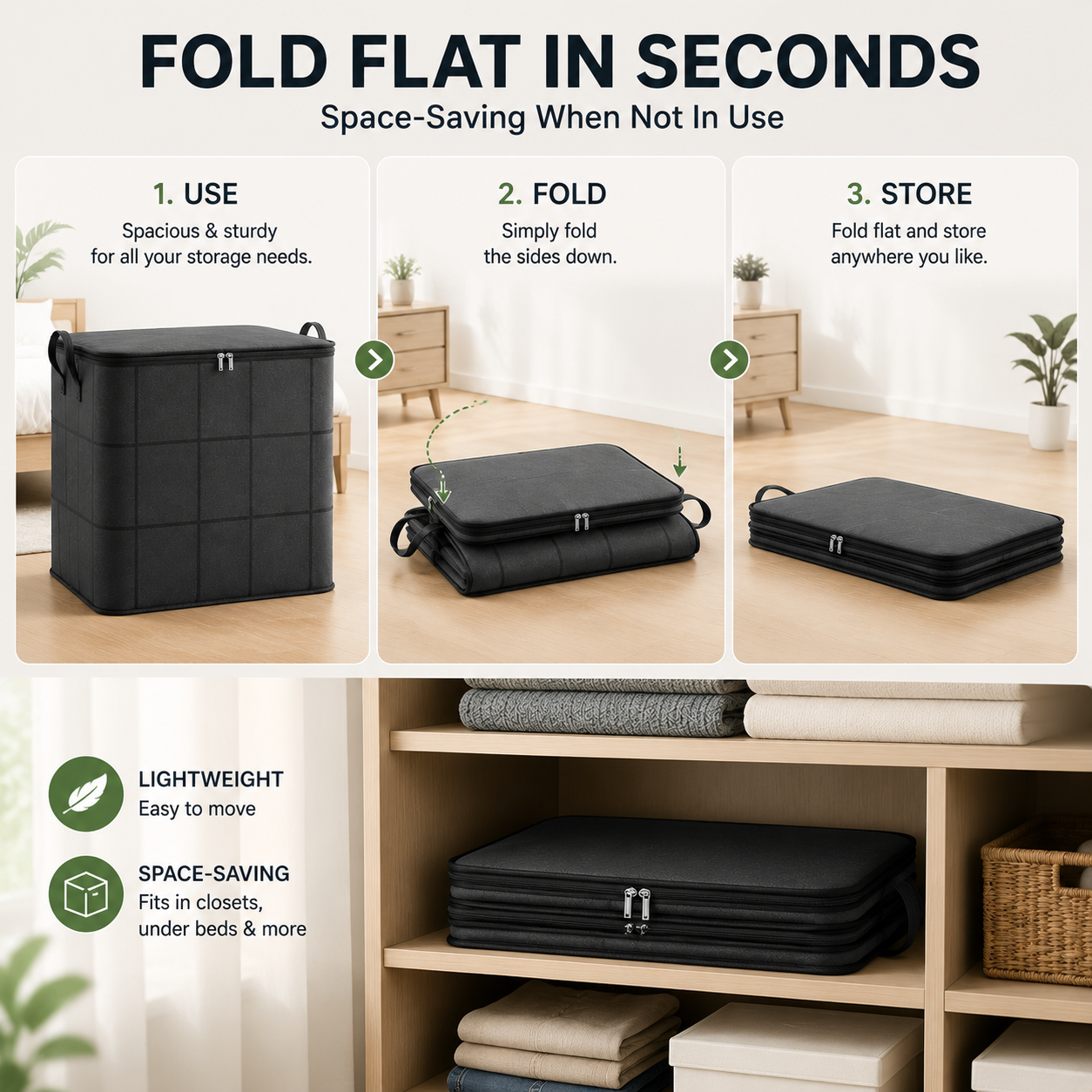 🔥 Hot sell! 🏠 XXL 210L Storage Bag – Large Capacity Moving & Closet Organizer for Quilts, Bedding & Sweaters