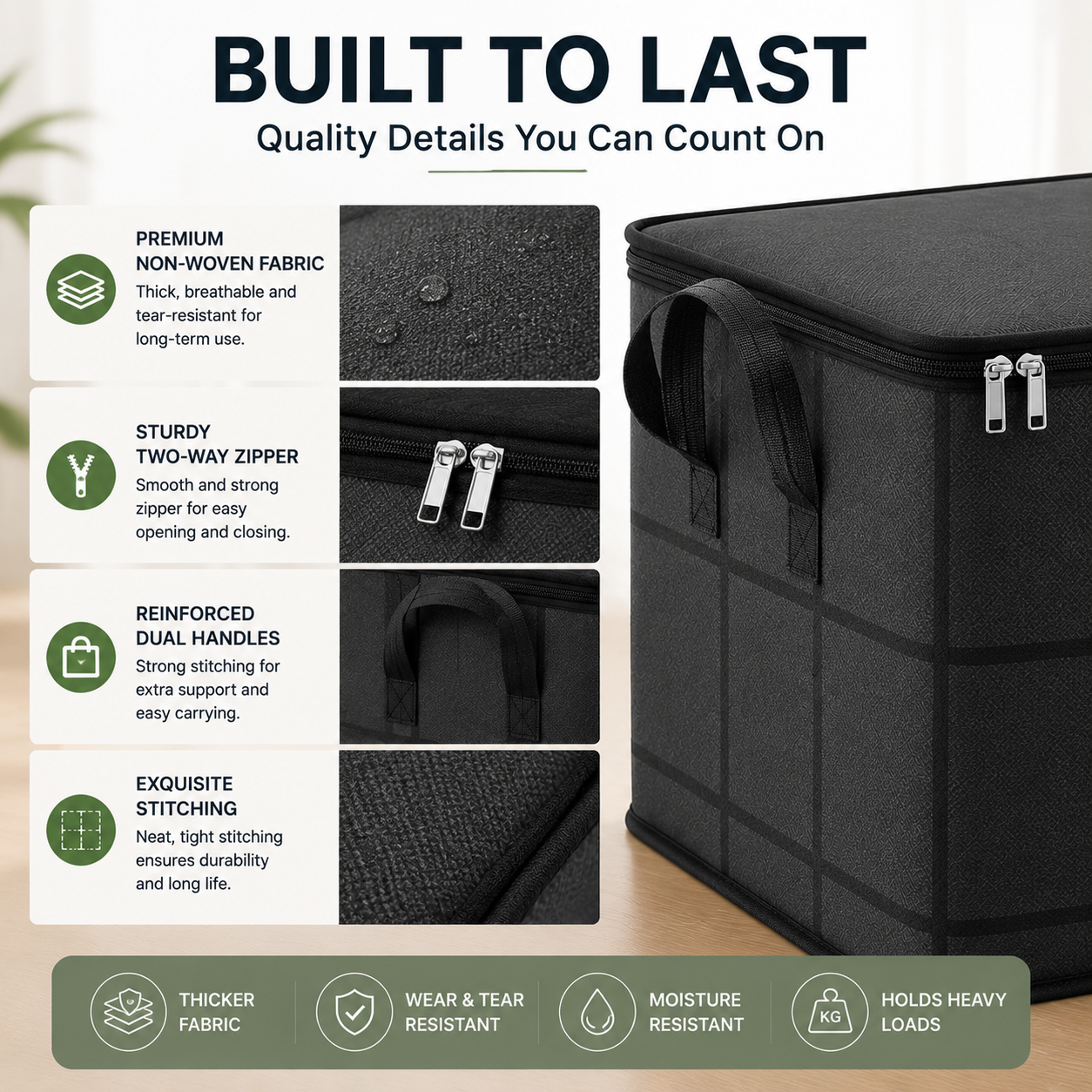 🔥 Hot sell! 🏠 XXL 210L Storage Bag – Large Capacity Moving & Closet Organizer for Quilts, Bedding & Sweaters