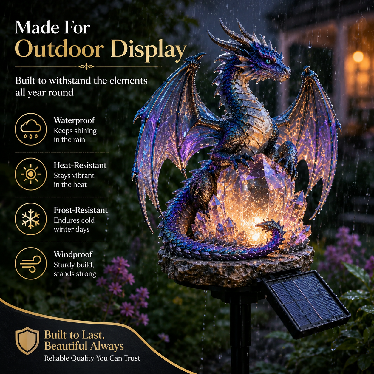 🐉 Amethyst Crystal Dragon✨️Solar Dragon Crystal Garden Light