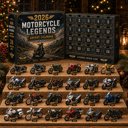 🎁 2026 Motorcycle Legends Advent Calendar – 24 Days, 24 Mini Motorcycles, 24 Legendary Rides