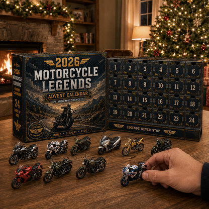 🎁 2026 Motorcycle Legends Advent Calendar – 24 Days, 24 Mini Motorcycles, 24 Legendary Rides