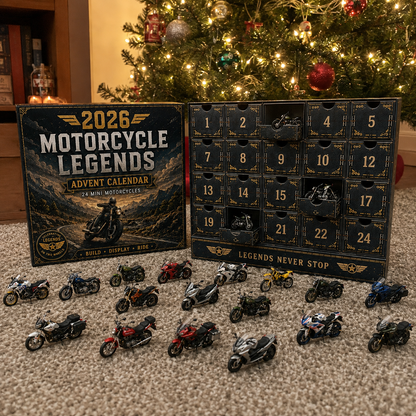 🎁 2026 Motorcycle Legends Advent Calendar – 24 Days, 24 Mini Motorcycles, 24 Legendary Rides