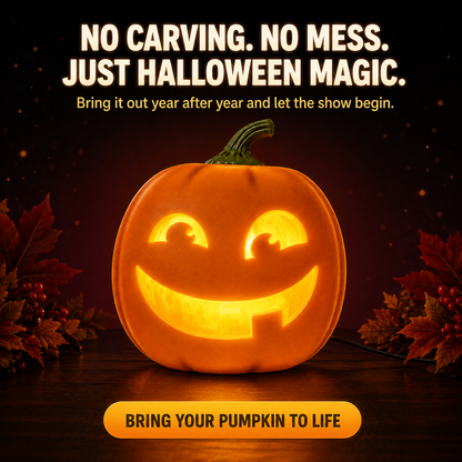🎃 12-Inch Animated Talking Pumpkin – Projected Faces, Songs & Jokes