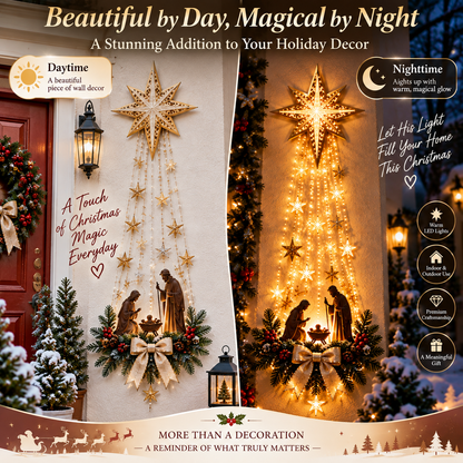 Christmas special 50%OFF⏰✨Star of Bethlehem – Lighted Nativity Wall Decor🎁 Meaningful faith‑centered Christmas keepsake gift