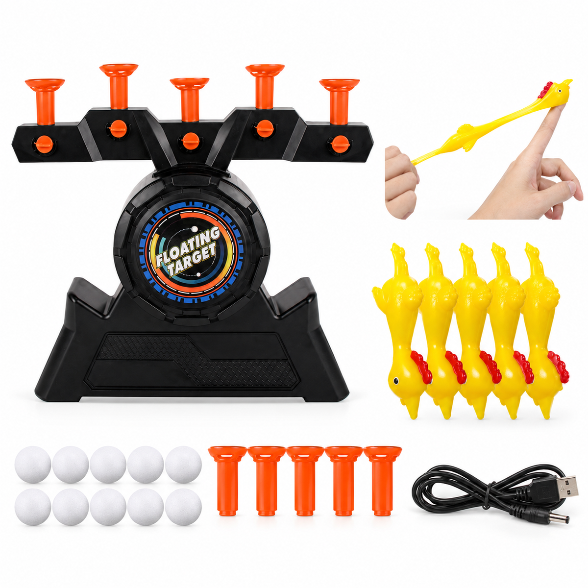 Electric Floating Ball Shooting Target Toy with USB Power
