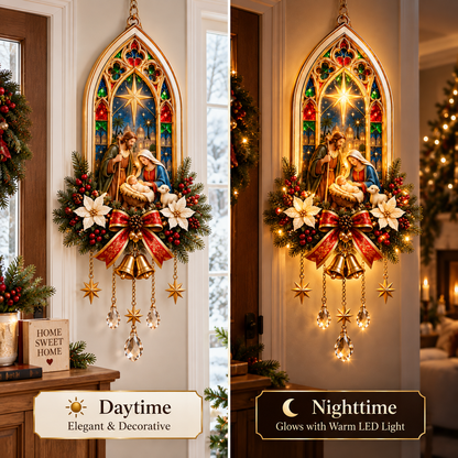 🎄 Christmas Sale – 50% OFF ✨ Bethlehem Star of Faith™ Lighted Nativity Wall Decor – Bring His Light Home