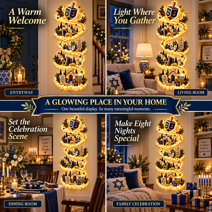 🔥🎁🕎 Hanukkah Festival of Lights Wall Decor Collection – 4 Glowing Designs Celebrating Eight Nights of Light ✨