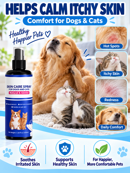 🐾 Pet Care Deal – Gentle Plant-Based Skin Relief Spray 🌿 Soothing Mist for Dogs & Cats with Dry, Itchy Skin ✨