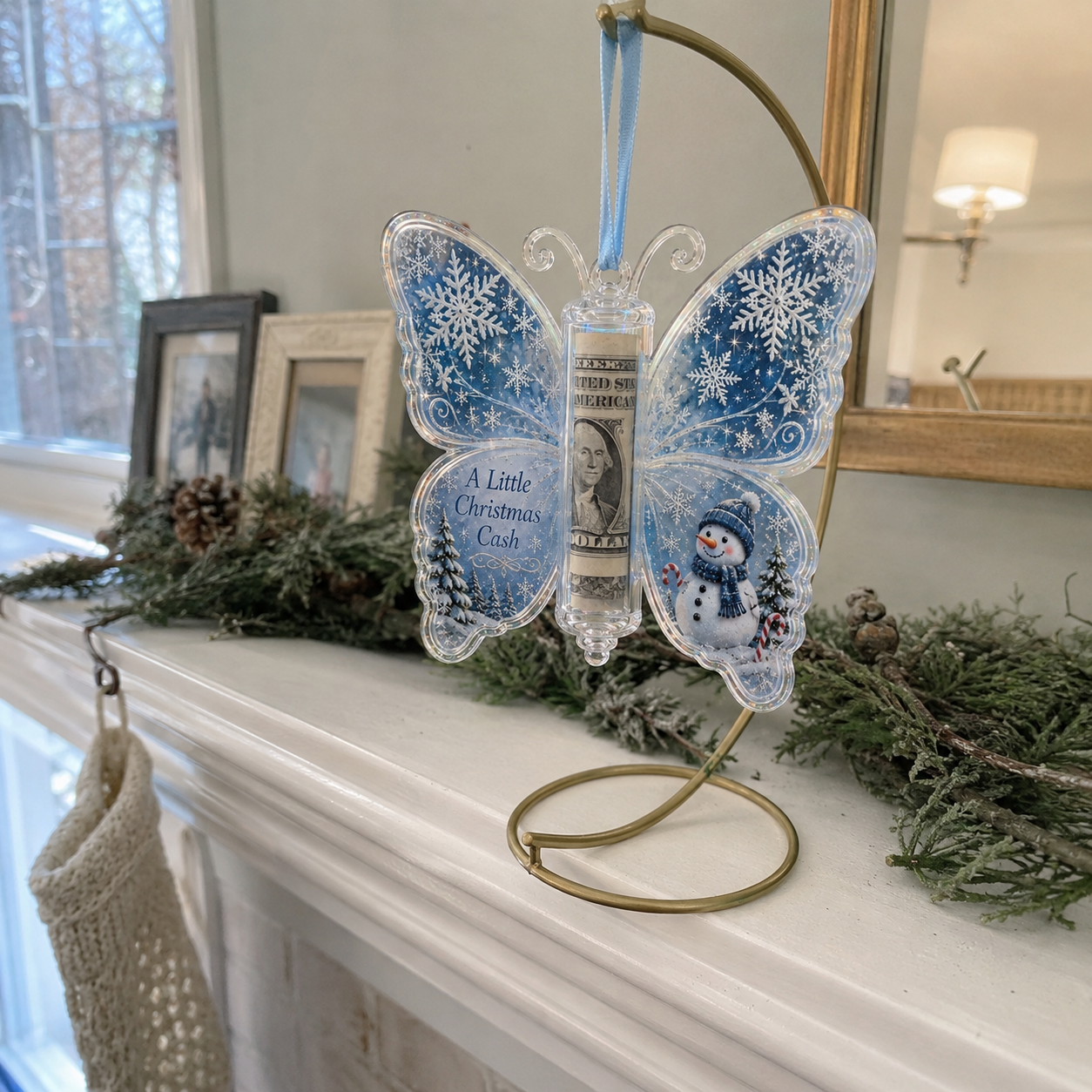 🦋💵 Christmas Cash Gift Butterfly Ornament – Holiday Money Holder Keepsake 🎄✨