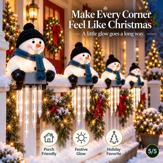 ☃️Today 49% OFF🔥 - WinterGlow Snowman Icicle Light Decor