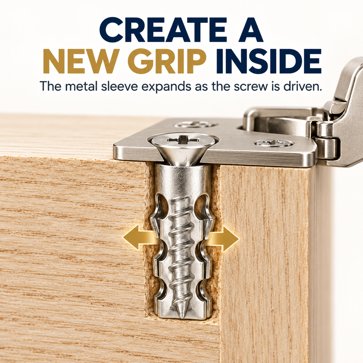 🔩 50% OFF Cabinet Hinge Hole Repair Anchors – Fix Loose Hinges Without Replacing the Door