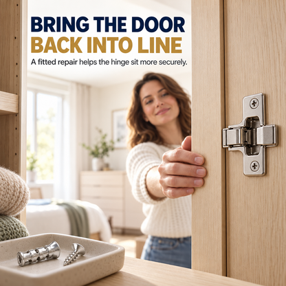 🔩 50% OFF Cabinet Hinge Hole Repair Anchors – Fix Loose Hinges Without Replacing the Door