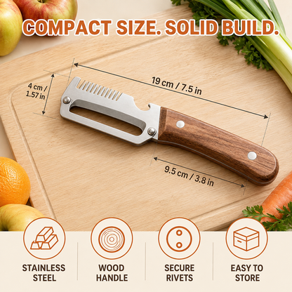 🔪3-in-1 Stainless Steel Vegetable Peeler, Julienne Cutter and Bottle Opener✨