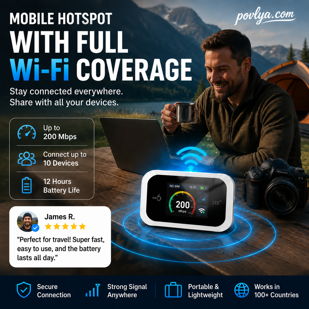 2026 HOT SALE50K+ SOLD! 50% OFF! Mobile Hotspot – Portable WiFi, full coverage anywhere. No contract, no setup. Stay connected on the go!